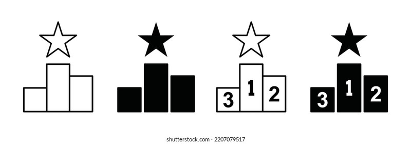 Winner Podium Champion Stage Stars Ceremony Stock Vector (Royalty Free ...