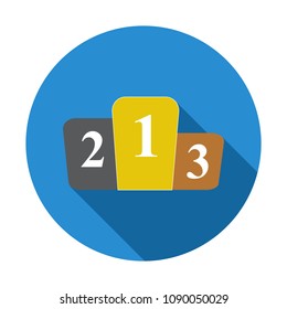Winner podium flat icon, vector