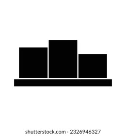 Winner podium glyph icon vector. Reward and achievement symbol stock illustration. Youth sport winner podium icon for web or game interface. Prize for championship.