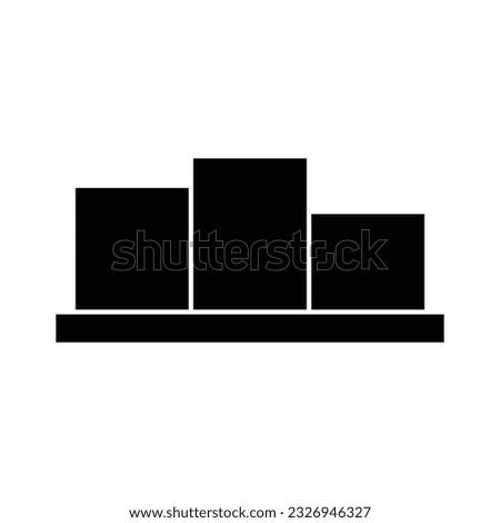Winner podium glyph icon vector. Reward and achievement symbol stock illustration. Youth sport winner podium icon for web or game interface. Prize for championship.