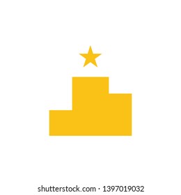 Winner podium graphic design template vector