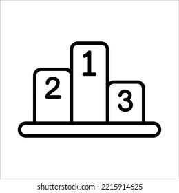 Winner Podium Icon Logo Design Vector Template Illustration Sign And Symbol