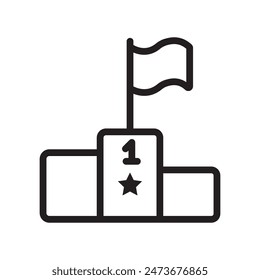 Winner Podium Icon Perfect for Sports and Achievement Illustrations