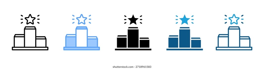 Sieger Podium Symbol Set mehrere Stil Sammlung
