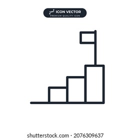 plantilla de símbolo de icono del podio ganador para la colección de diseño gráfico y web ilustración vectorial