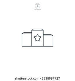 Winner Podium icon symbol vector illustration isolated on white background