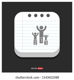Winner Podium Icon - vector icon