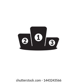 Winner podium icon vector. Flat design style on white background. Champion podium logo illustration.