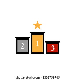 Winner Podium Icon Vector Illustration - Vector