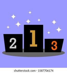 Winner podium icon. vector illustration
