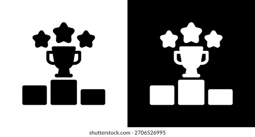 Ilustração do vetor do ícone do pódio do vencedor. Design De Estilo Plano Criado Para Flexibilidade Criativa Em Versões Claras E Escuras.