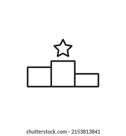 Sieger-Podium-Symbol-Vektorgrafik im Linienstil