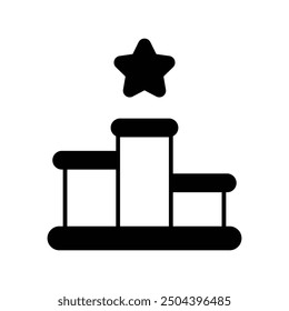 Siegerpodest-Symbol mit weißem Hintergrund, Vektorgrafik