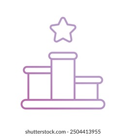 winner podium icon with white background vector stock illustration