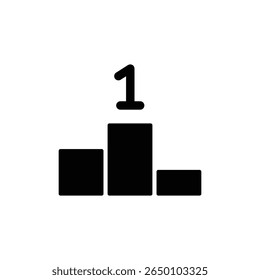 Winner podium with number one symbol representing success achievement top ranking victory recognition leadership performance excellence competition reward motivation