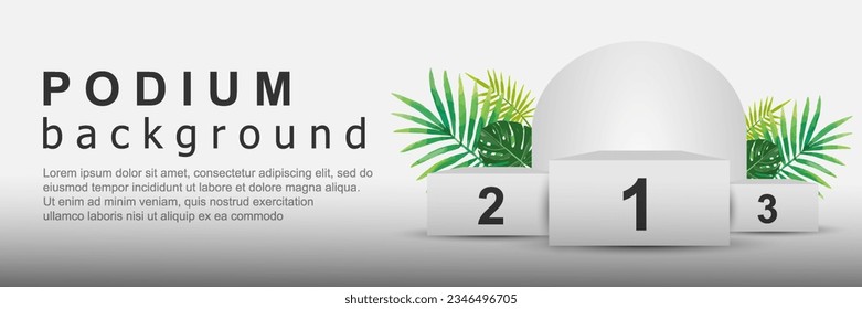 winner podium with spotlights. Vector illustration eps 10.