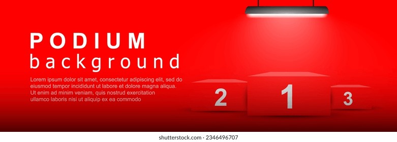 winner podium with spotlights. Vector illustration eps 10.