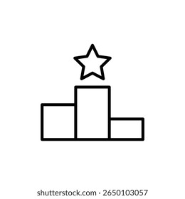 Pódio de vencedores com símbolo de estrela representando conquista sucesso reconhecimento liderança ranking desempenho premiação resultado superior excelência motivação competição vitória