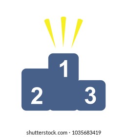 Winner podium vector