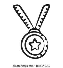 Winner prize medal vector design 