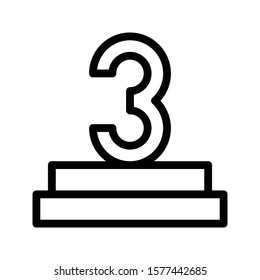 winner rank vector thin line icon 