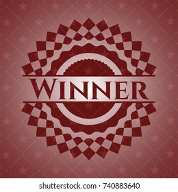 Winner red emblem