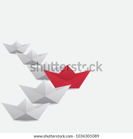 winner red paper ship