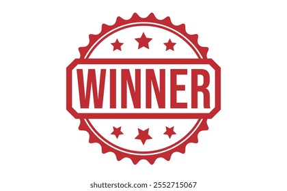 WINNER Red rubber stamp on white background. WINNER stamp sign. WINNER stamp.