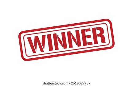 WINNER red stamp text vector, rubber stamp