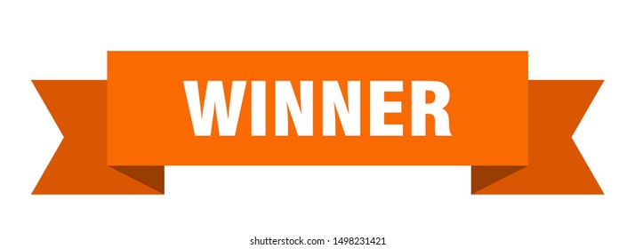 winner ribbon. winner isolated sign. winner banner