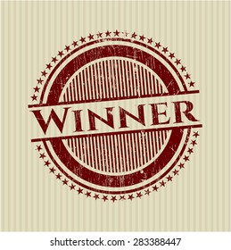 Winner rubber stamp