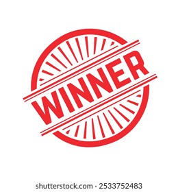 Gewinner Gummistempel Design Vektor 