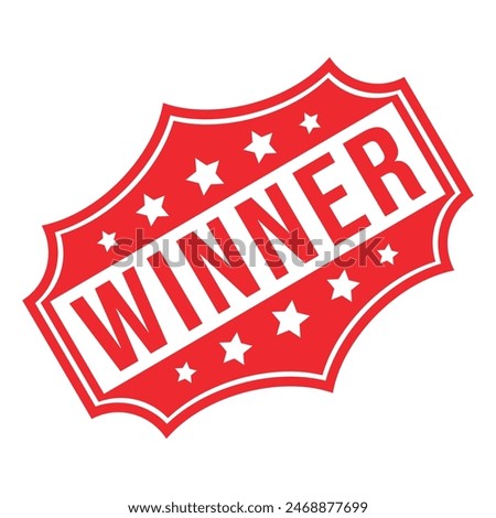 Winner Rubber stamp Design vector 