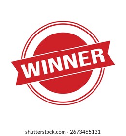 Gewinner-Gummistempel. Rote Farbe Gewinner Gummi Grunge Stempel Vektorgrafik - Vektor
