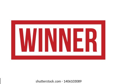 Winner Rubber Stamp. Red Winner Stamp Seal – Vector