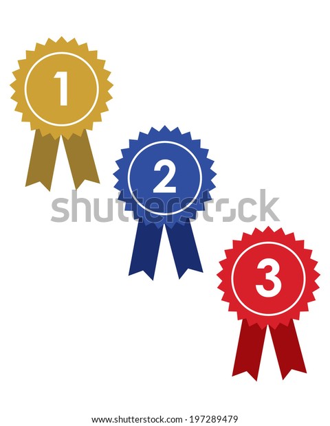 Winner Runner Ribbons Vector Stock Vector (Royalty Free) 197289479