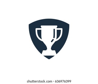 Winner Shield Trophy Icon Logo Design Element