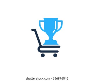 Winner Shop Trophy Icon Logo Design Element