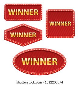 Winner sign vector design illustration isolated on white background