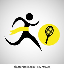 winner silhouette sport tennis icon vector illustration eps 10