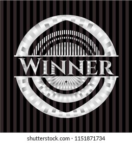 Winner silvery shiny emblem