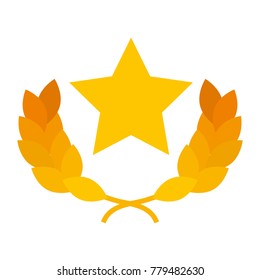 winner star and wreath