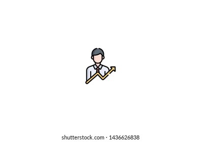 Winner statistics icon in trendy flat style isolated on white background. Winner statistics symbol. Vector illustration