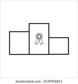 Vector de contorno de icono de stock ganador