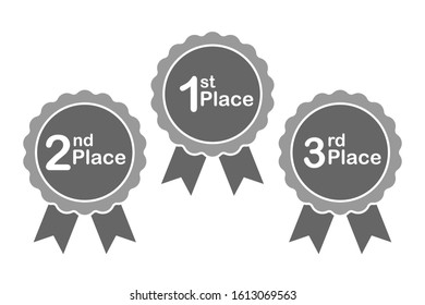 winner tag trophy award white background vector illustration