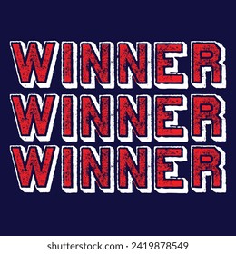 winner text effect can be edited with red gradient color.