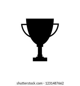 Winner trophy cup icon, logo on white background