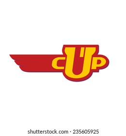 Winner trophy cup logo template