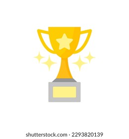 Copa de trofeo ganador con icono estrella