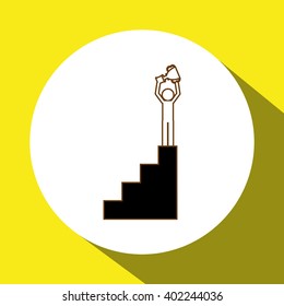 Winner and trophy design, vector illustration